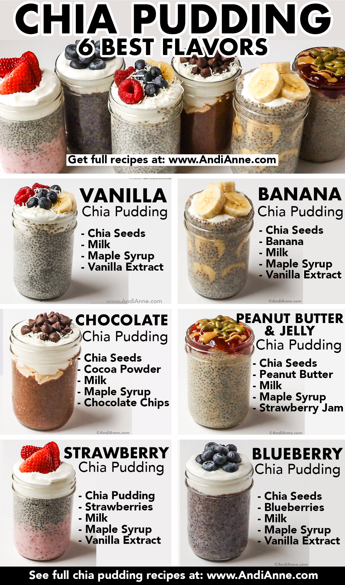 Chia Pudding Recipe (6 Easy Flavors)