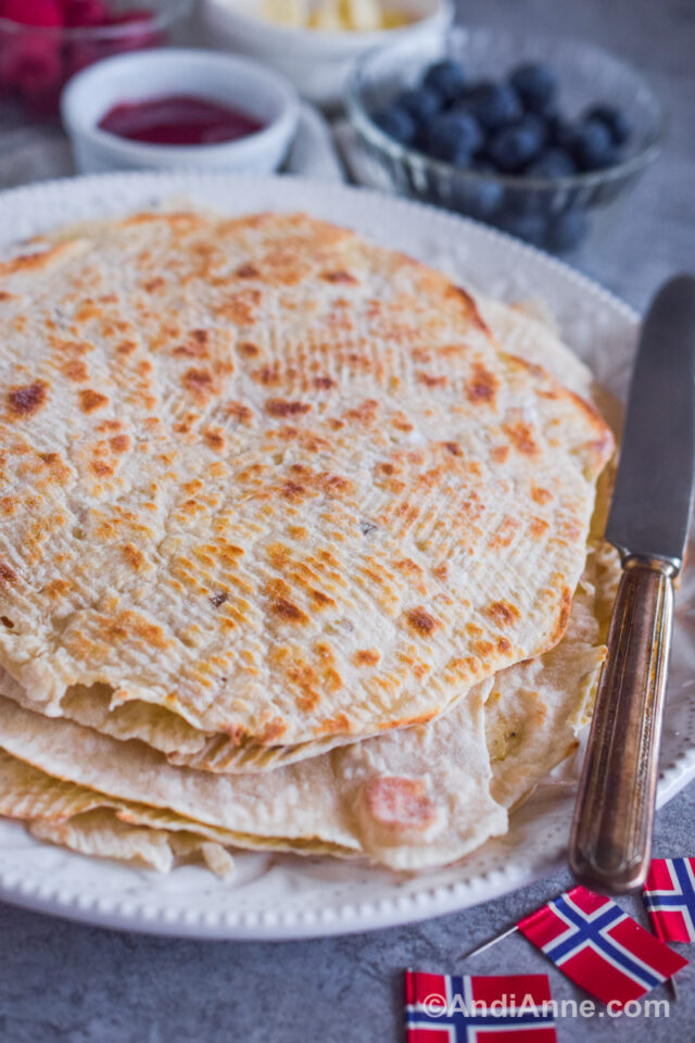 Norwegian Lefse (Potato Flatbread) - Andi Anne