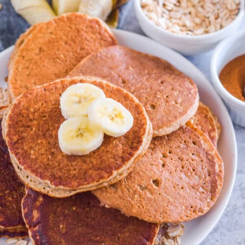 Blender Oatmeal Banana Pancakes (Easiest Method)