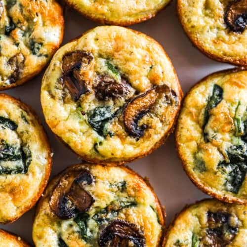 Mushroom Spinach Quiche Muffins