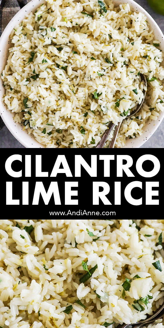 A bowl of cilantro lime rice.