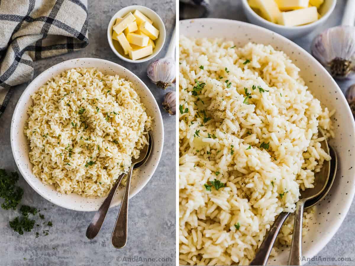 Garlic Butter Rice - Andi Anne