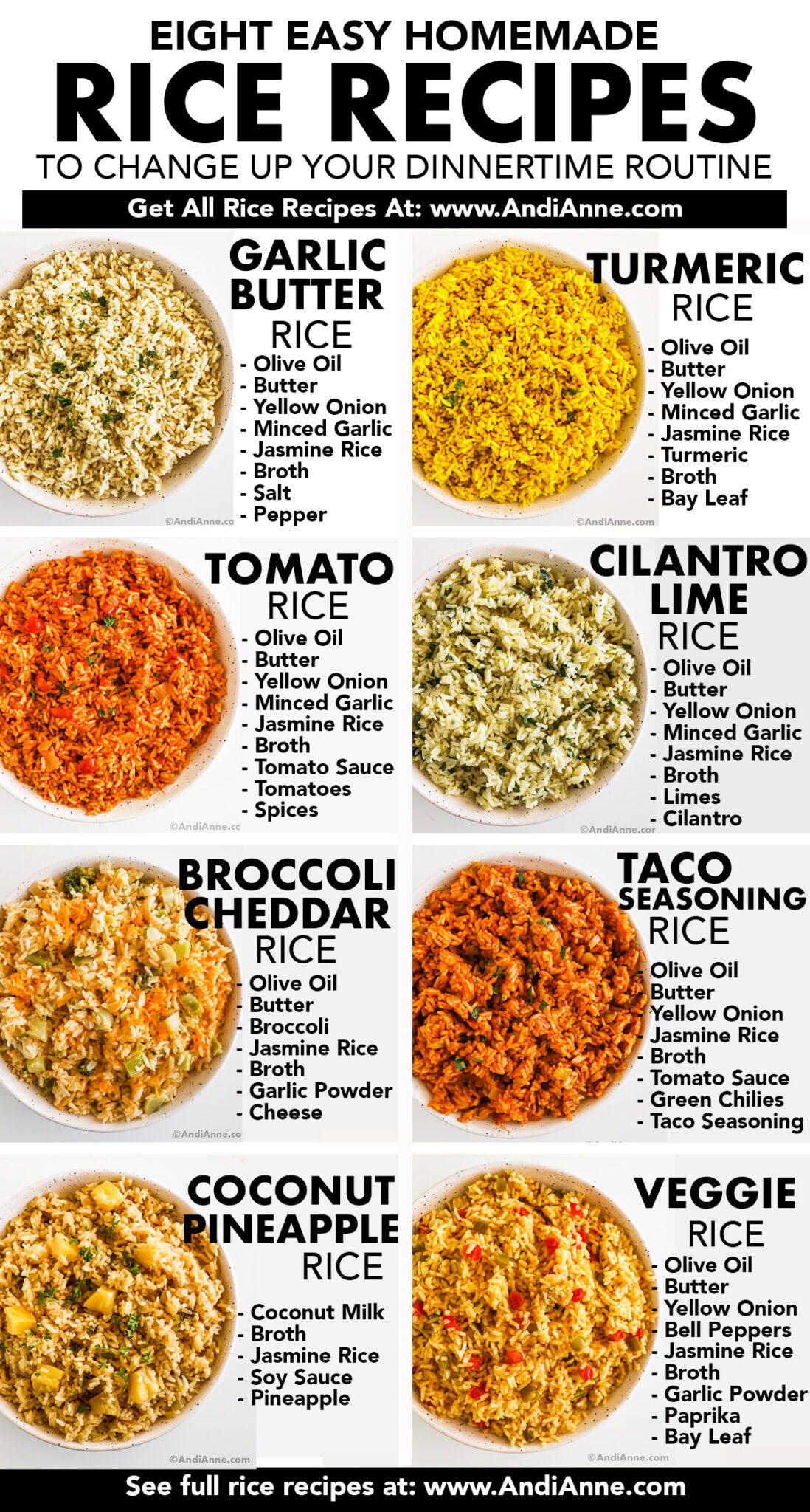 8 Easy Rice Recipes - Andi Anne