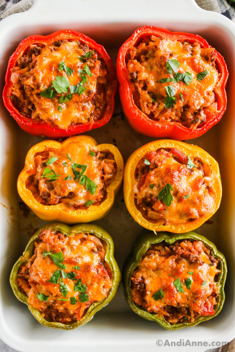 Stuffed Bell Peppers - Andi Anne