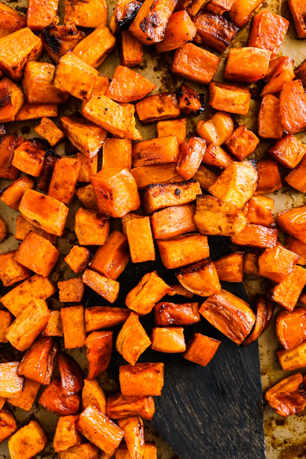 Roasted White Sweet Potatoes - with a honey cinnamon glaze!