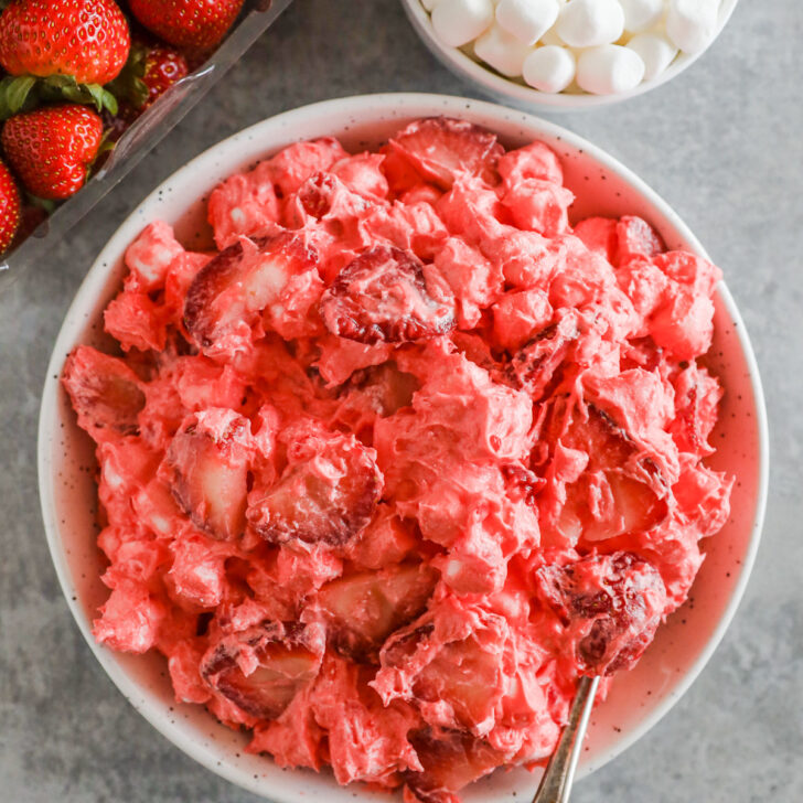 Strawberry Fluff Salad • The Pink Brain