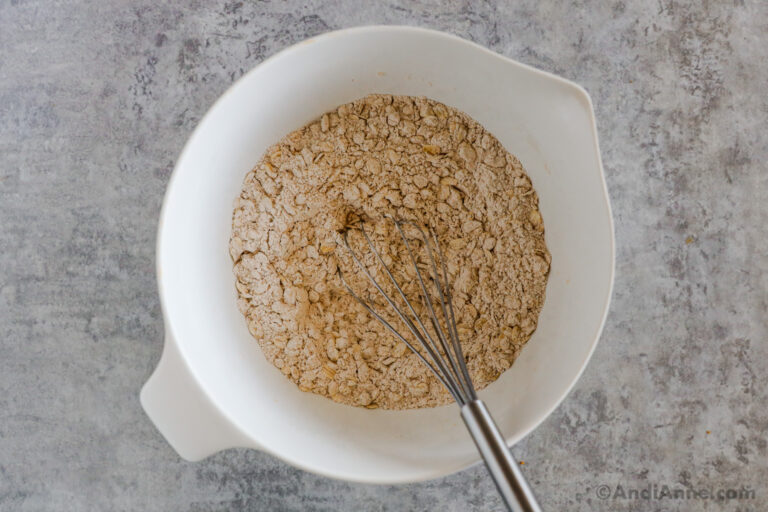 A bowl of dry ingredients.