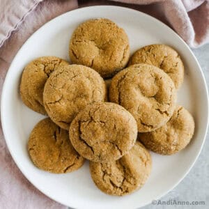 Gingerbread cookies on a plate.