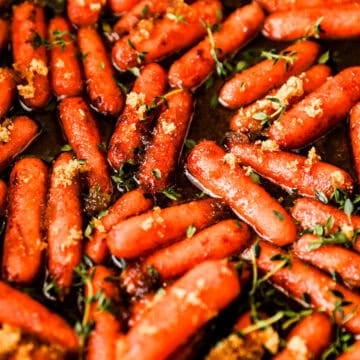 close up of brown sugar carrots recipe