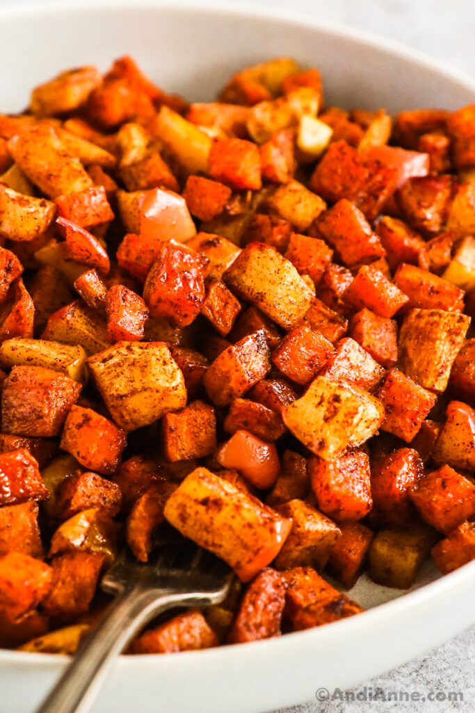 Cinnamon Roasted Sweet Potatoes and Apples