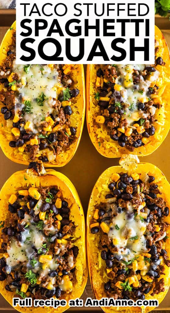 Taco stuffed spaghetti squash