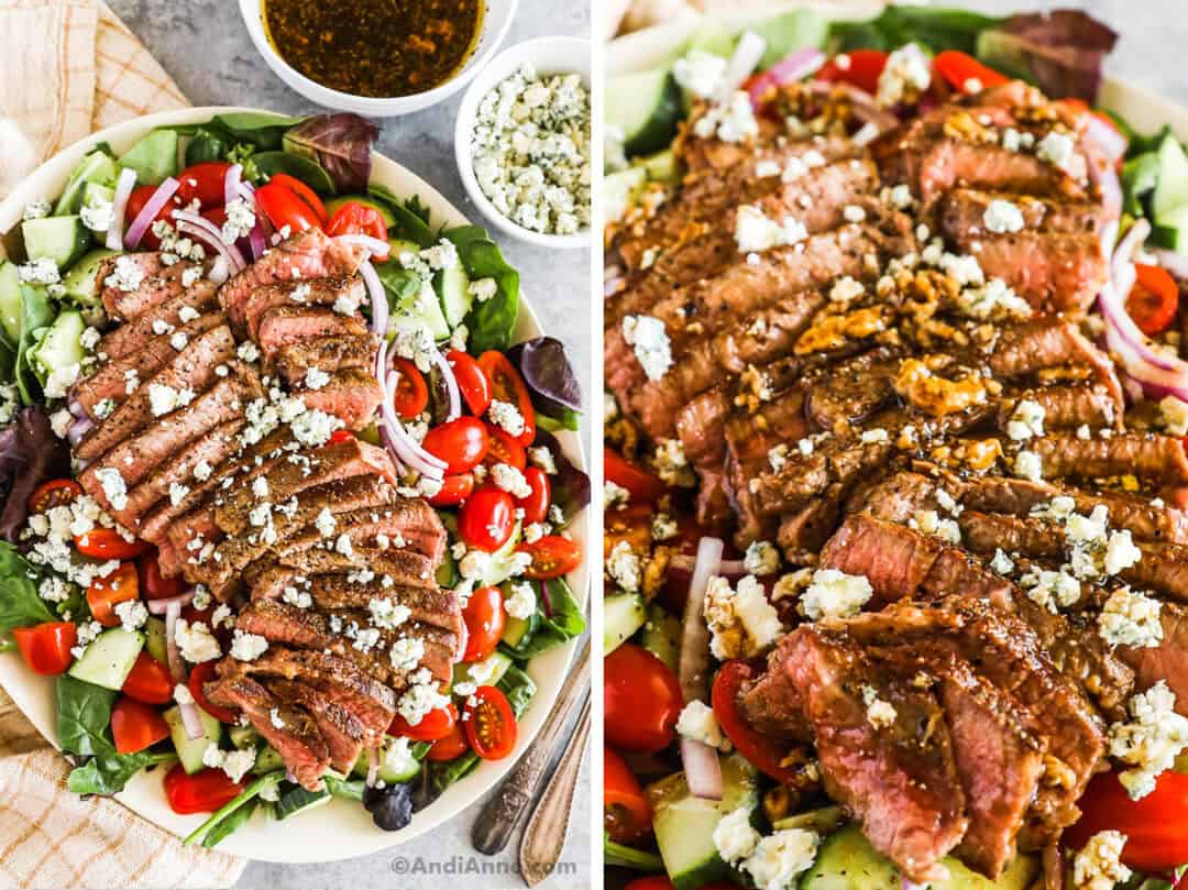 Steak Salad with Creamy Balsamic Dressing - 40 Aprons Best dressing for steak salad