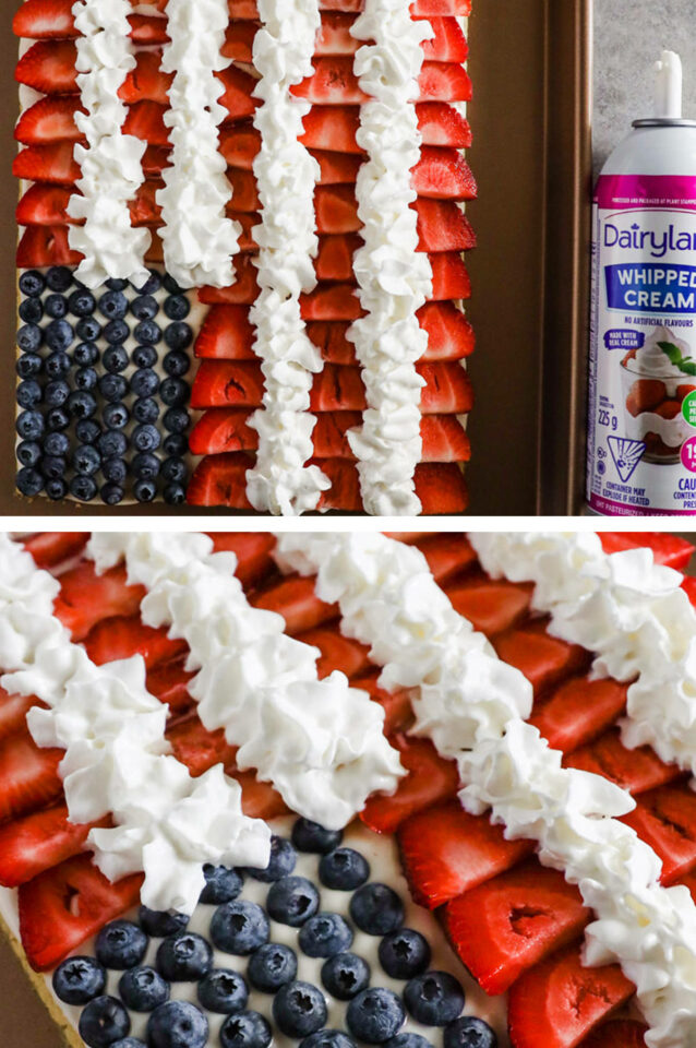 Sugar Cookie Flag Fruit Pizza