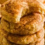 stack of snickerdoodle cookies