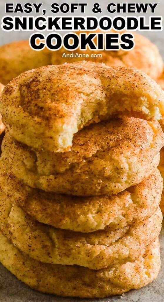stack of snickerdoodle cookies