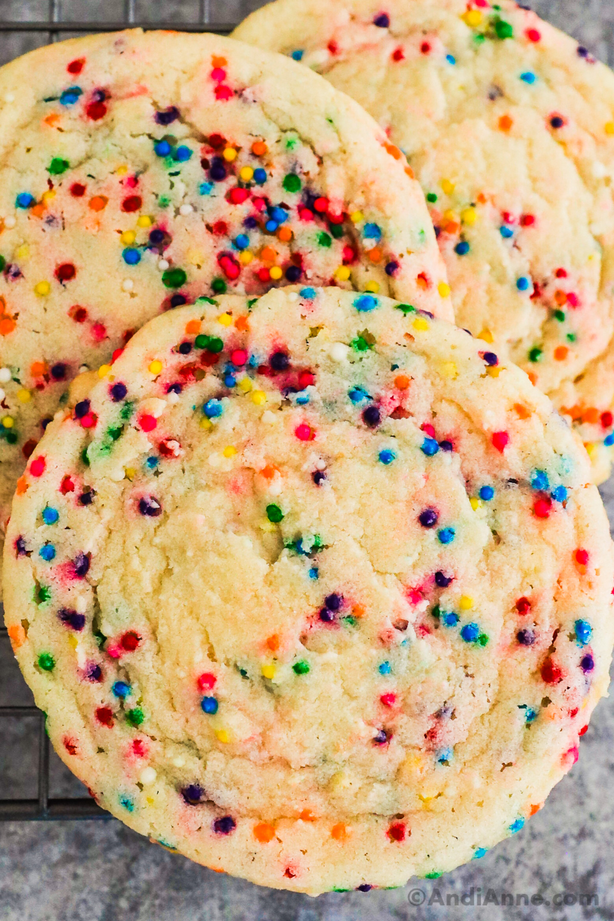 Close up of sprinkle cookies