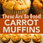 A pan of carrot muffins close up