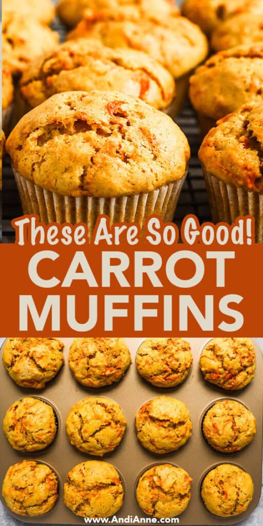 A pan of carrot muffins close up