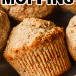 Close up of wholesome bran muffins