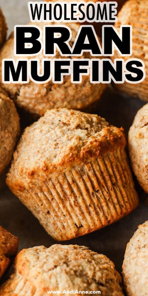 Close up of wholesome bran muffins