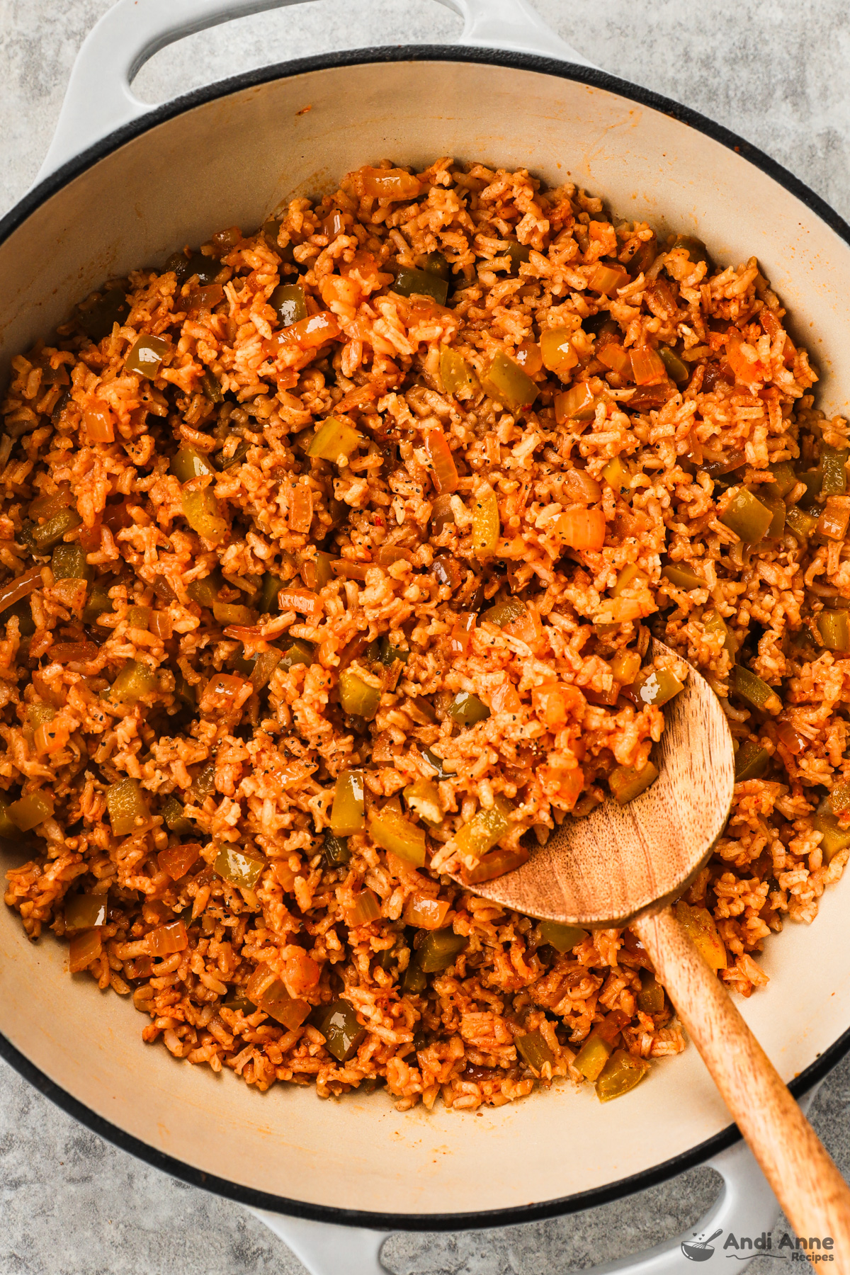 a pot of cajun rice