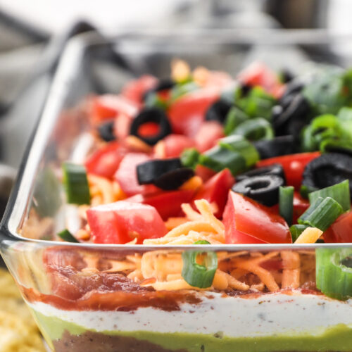 side angle of a 7 layer dip