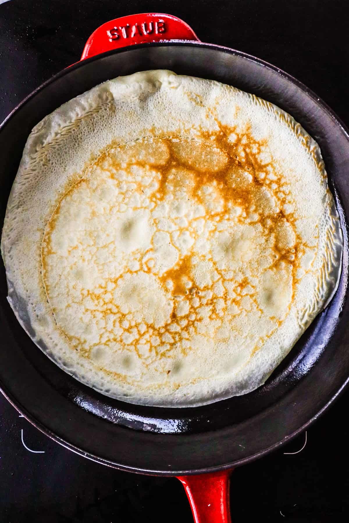 cooked skillet in a pan