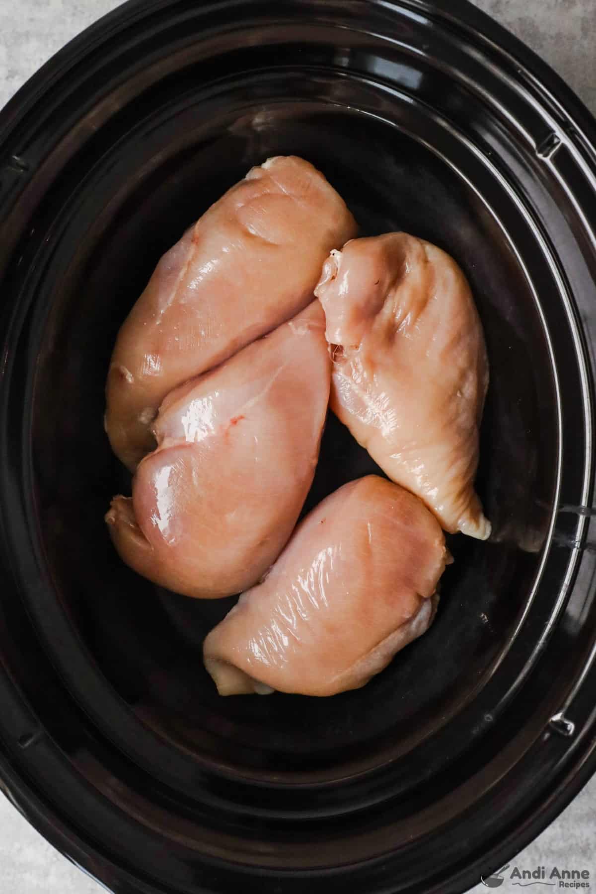 Chicken breast in a crock pot. 