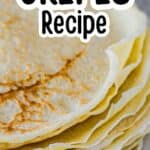 a stack of crepes