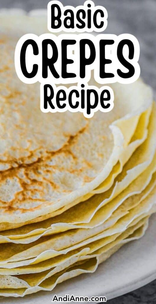 a stack of crepes