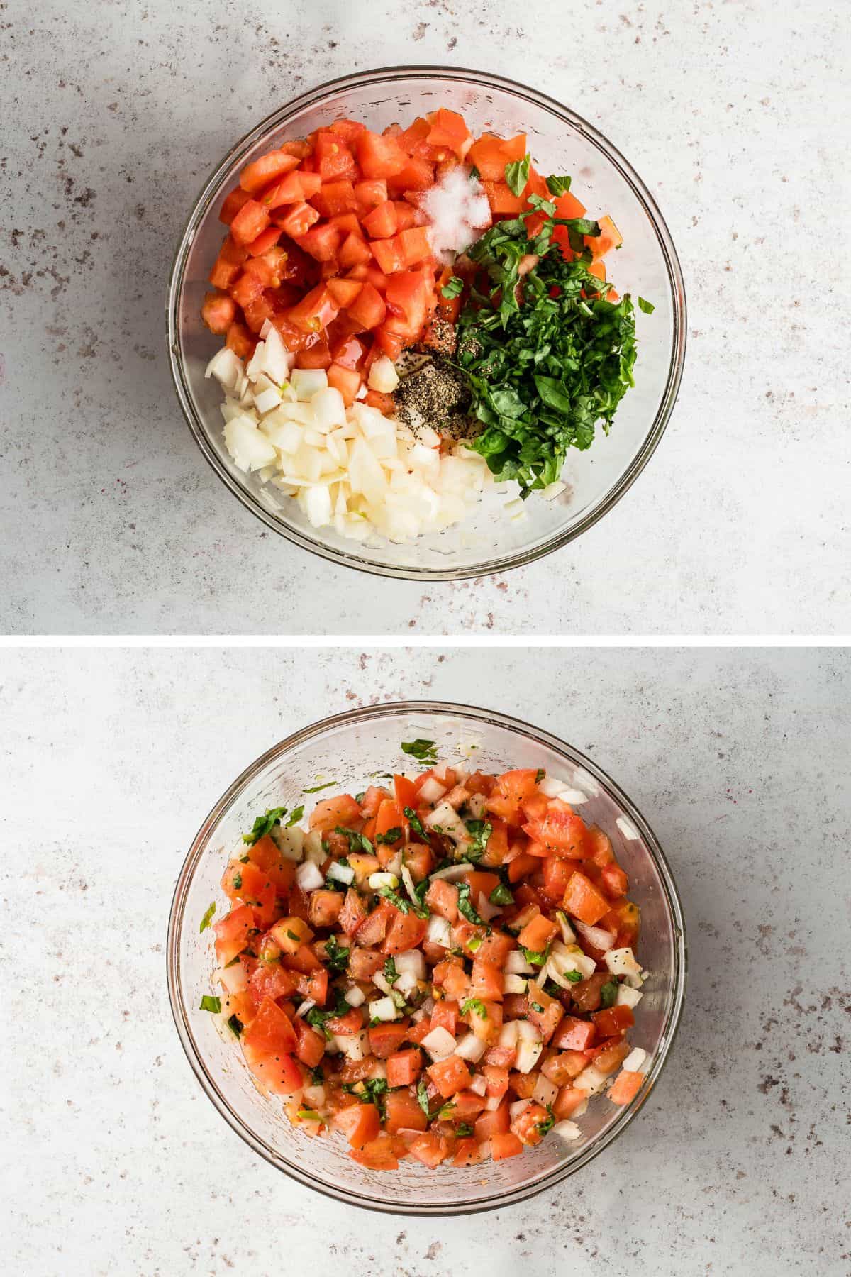 The ingredients are mixed together in a bowl.