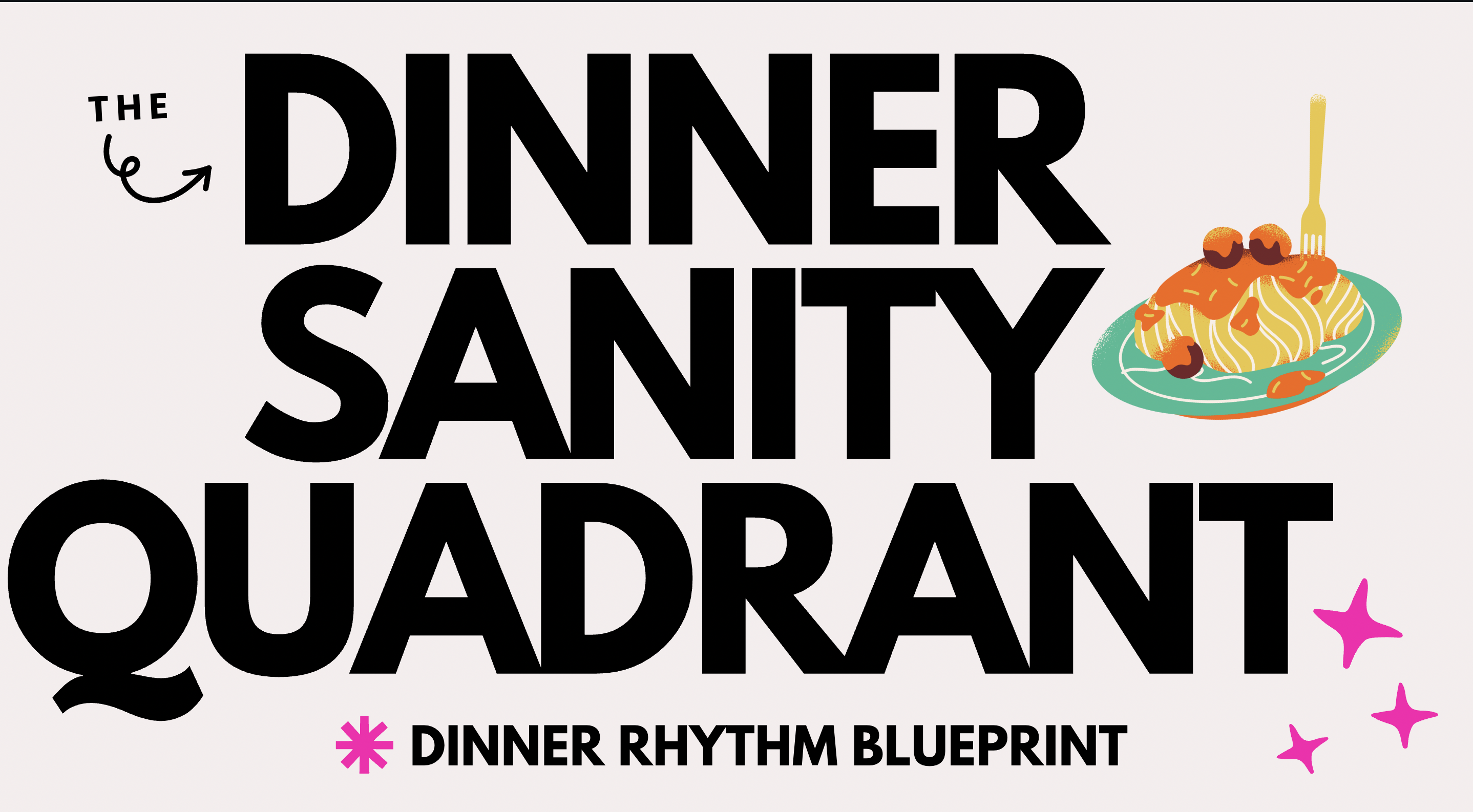 graphic of dinner sanity quadrant