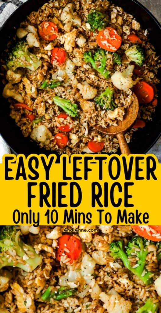 skillet of leftover fried rice recipe