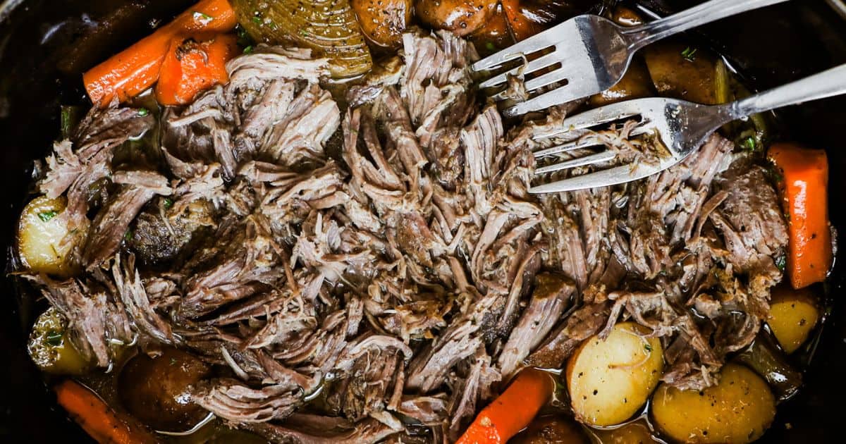 Shredded Sirloin Tip Roast (Slow Cooker) - AndiAnne