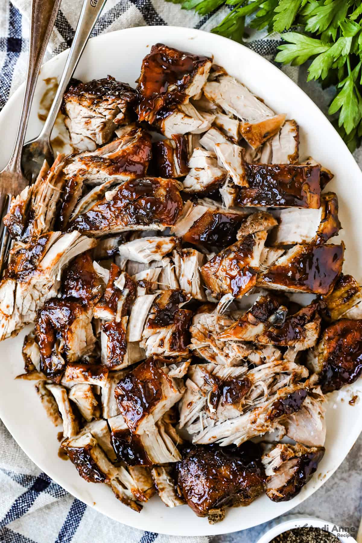 shredded crockpot brown sugar pork tenderloin