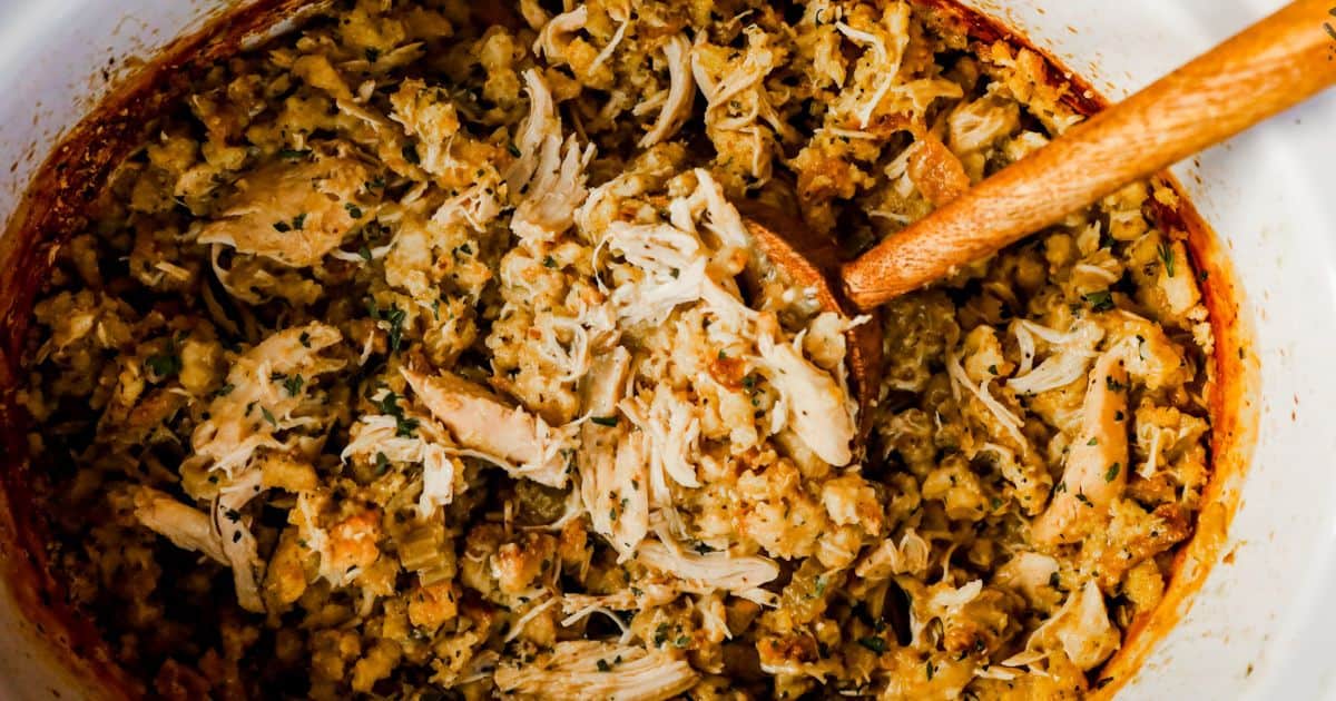Slow Cooker Chicken and Stuffing | Easy Crockpot Dinner - AndiAnne