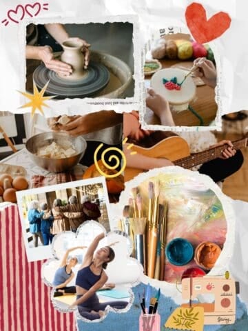 collage of different hobby pictures