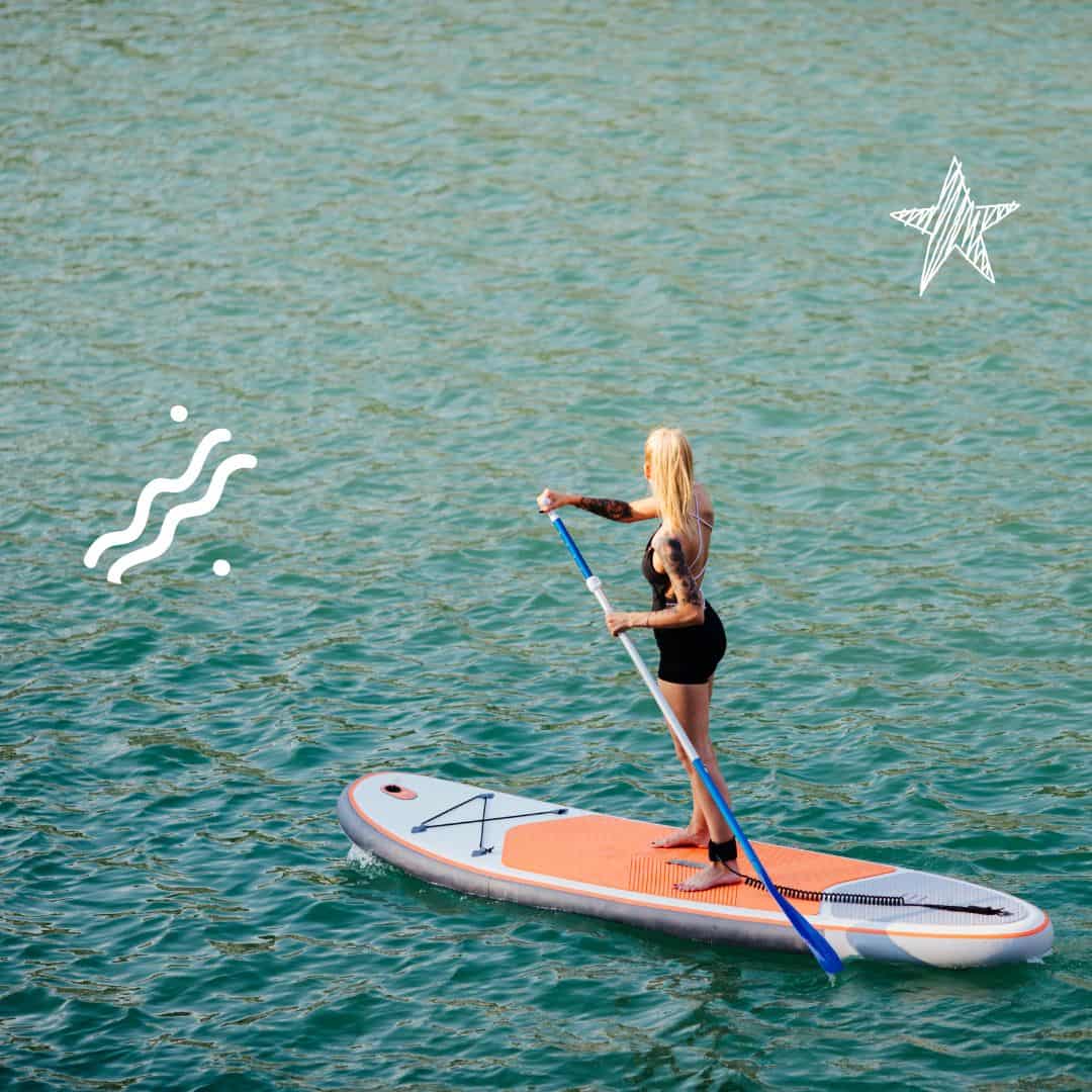 paddleboarding