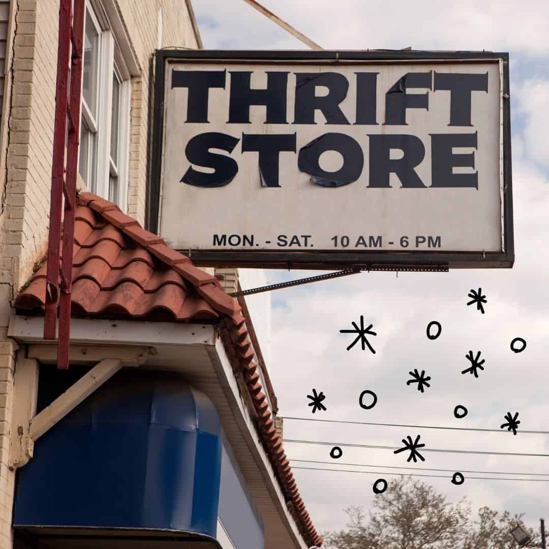 thrift store sign
